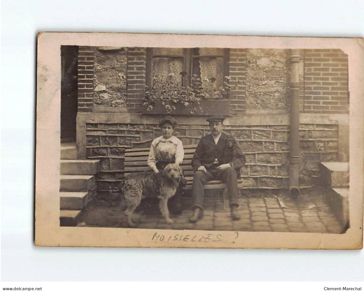 MOISSELLES? : Photo Souvenir, Un Couple Et Son Chien - état - Moisselles