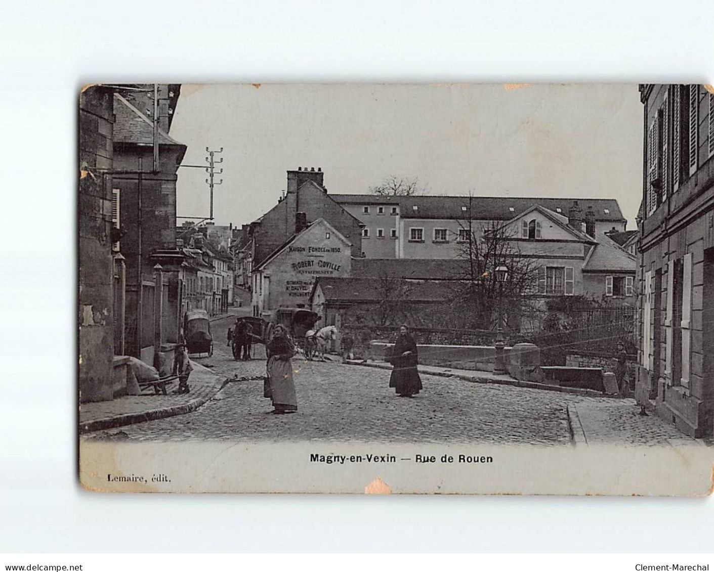 MAGNY EN VEXIN : Rue De Rouen - état - Magny En Vexin