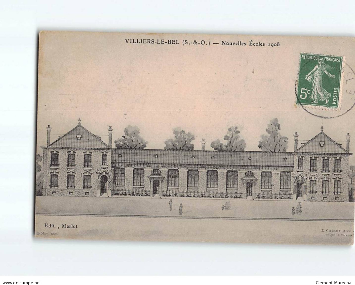 VILLIERS LE BEL : Nouvelles Ecoles 1908 - état - Villiers Le Bel