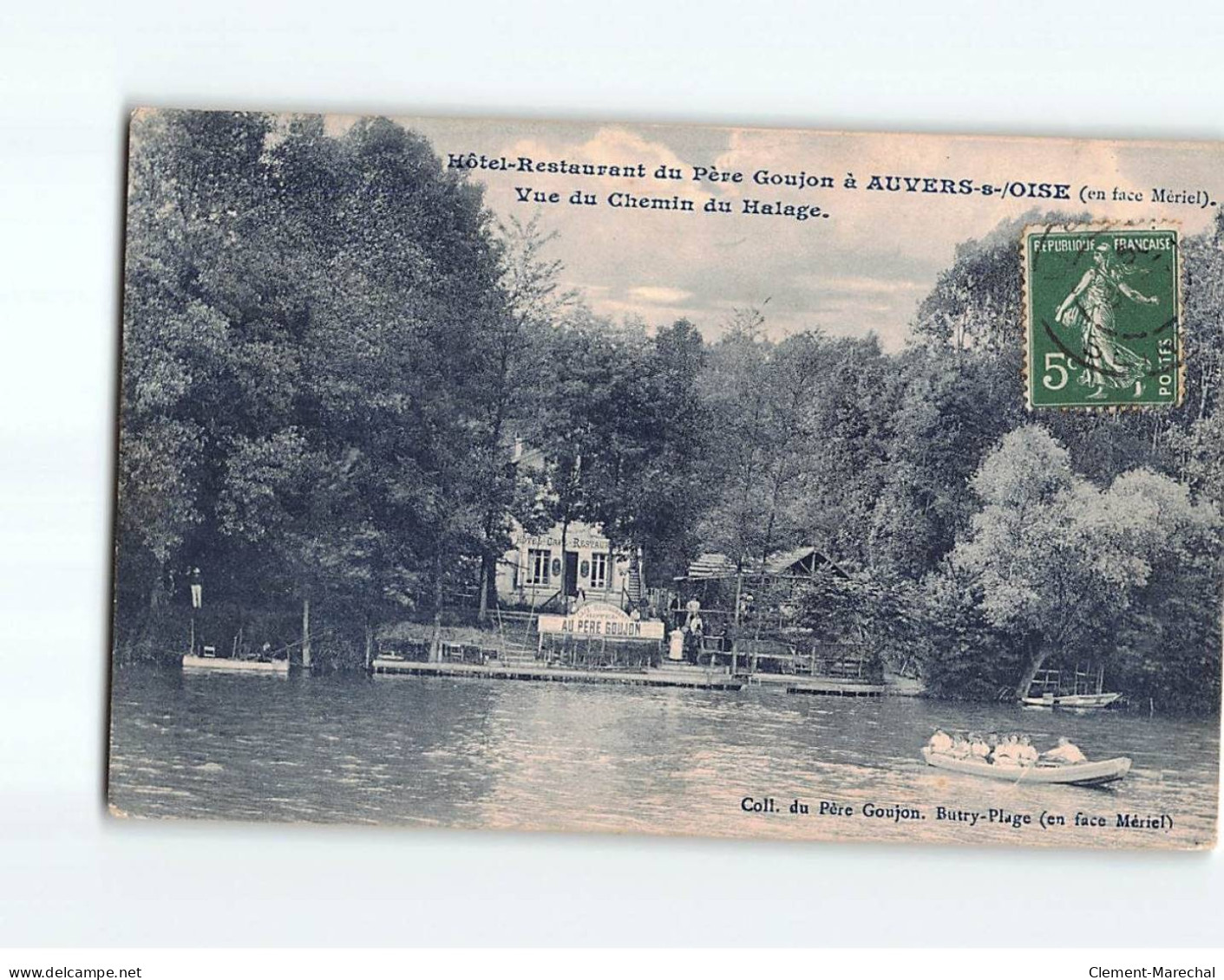 AUVERS SUR OISE : Vue Du Chemin Du Halage - état - Auvers Sur Oise