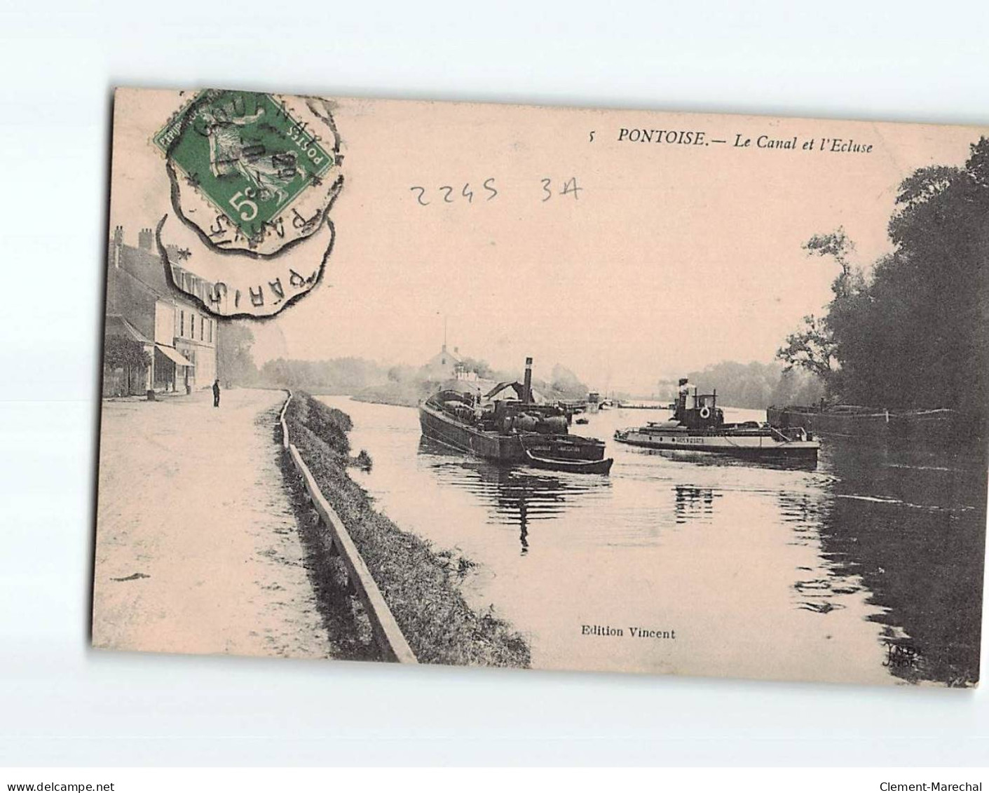 PONTOISE : Le Canal Et L'Ecluse - Très Bon état - Pontoise