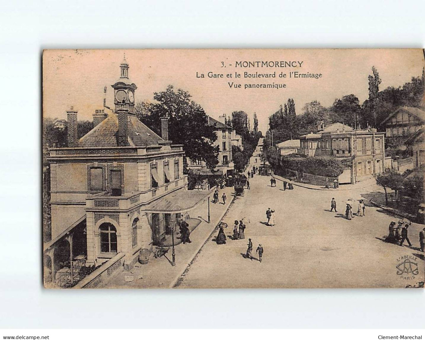 MONTMORENCY : La Gare Et Le Boulevard De L'Ermitage, Vue Panoramique - état - Montmorency