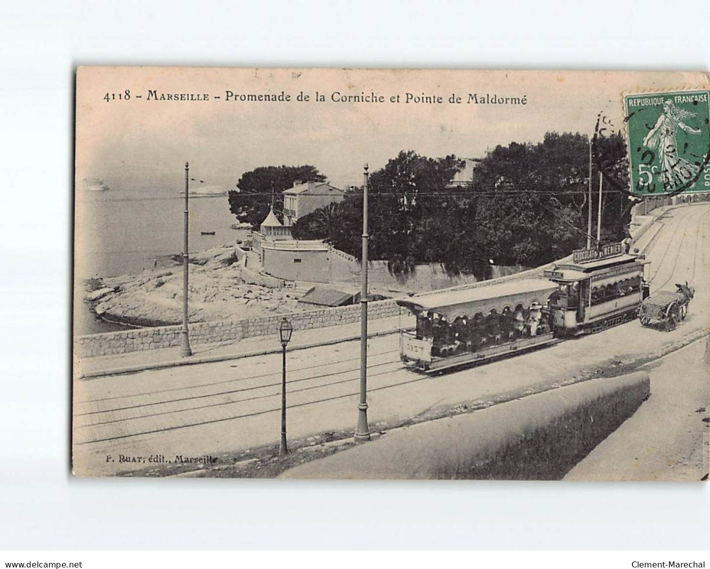 MARSEILLE : Promenade De La Corniche Et Pointe De Maldormé - état - Non Classés