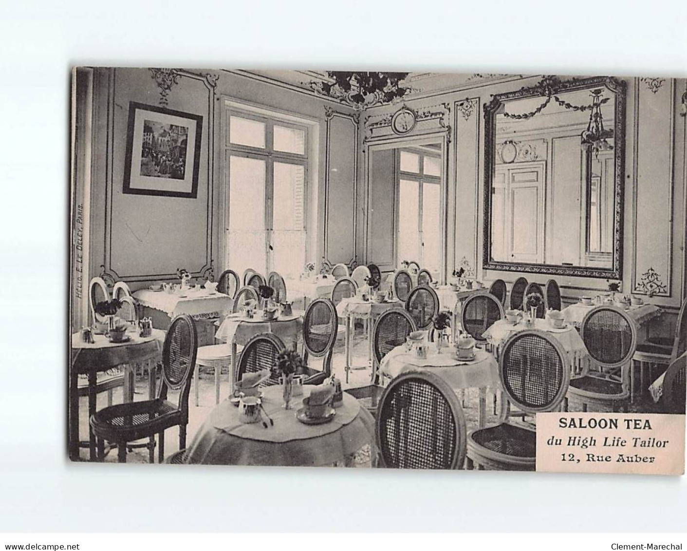 Saloon Tea Du High Life Tailor, Rue Auber - état - Andere & Zonder Classificatie