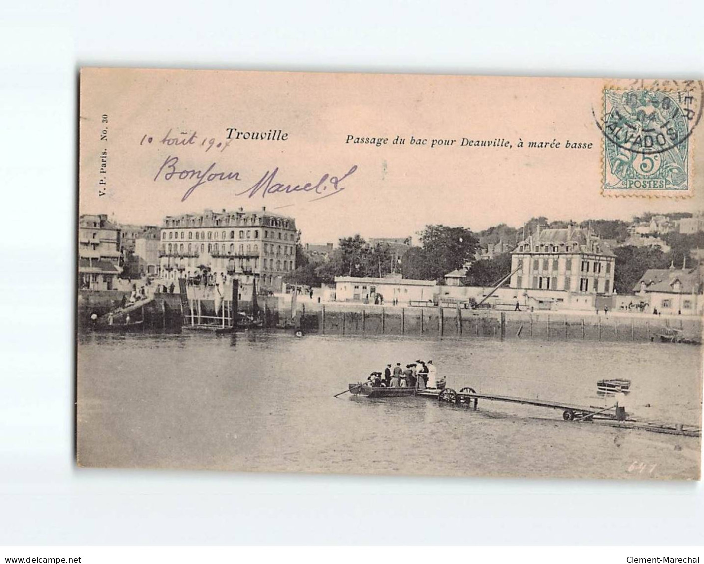 TROUVILLE : Passage Du Bac Pour Deauville, à Marée Basse - état - Trouville