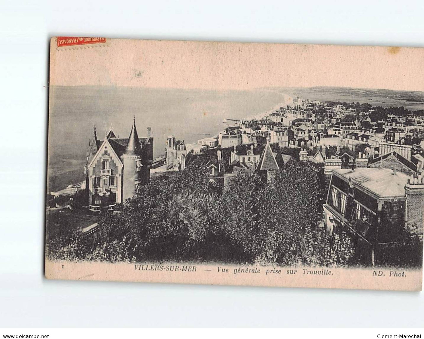 VILLERS SUR MER : Vue Générale Prise Sur Trouville - Très Bon état - Villers Sur Mer