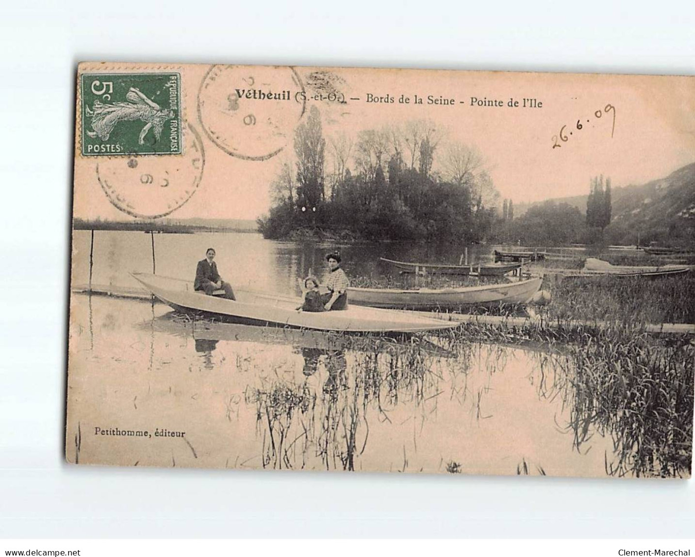 VETHEUIL : Bords De La Seine, Pointe De L'Ile - état ( Partiellement Décollée ) - Vetheuil