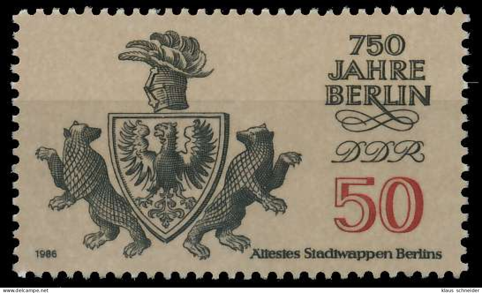 DDR 1986 Nr 3025 Postfrisch SB6258E - Unused Stamps