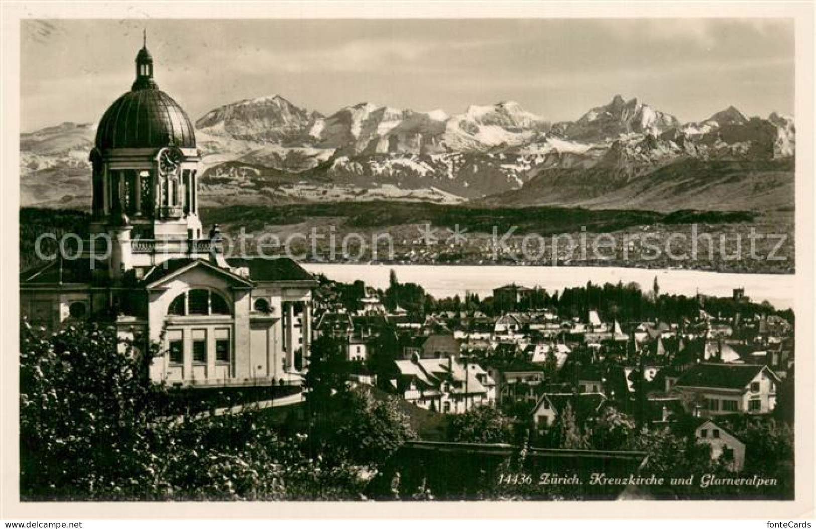 13755727 Zuerich ZH Kreuzkirche Mit Glarner Alpen Zuerich ZH - Other & Unclassified