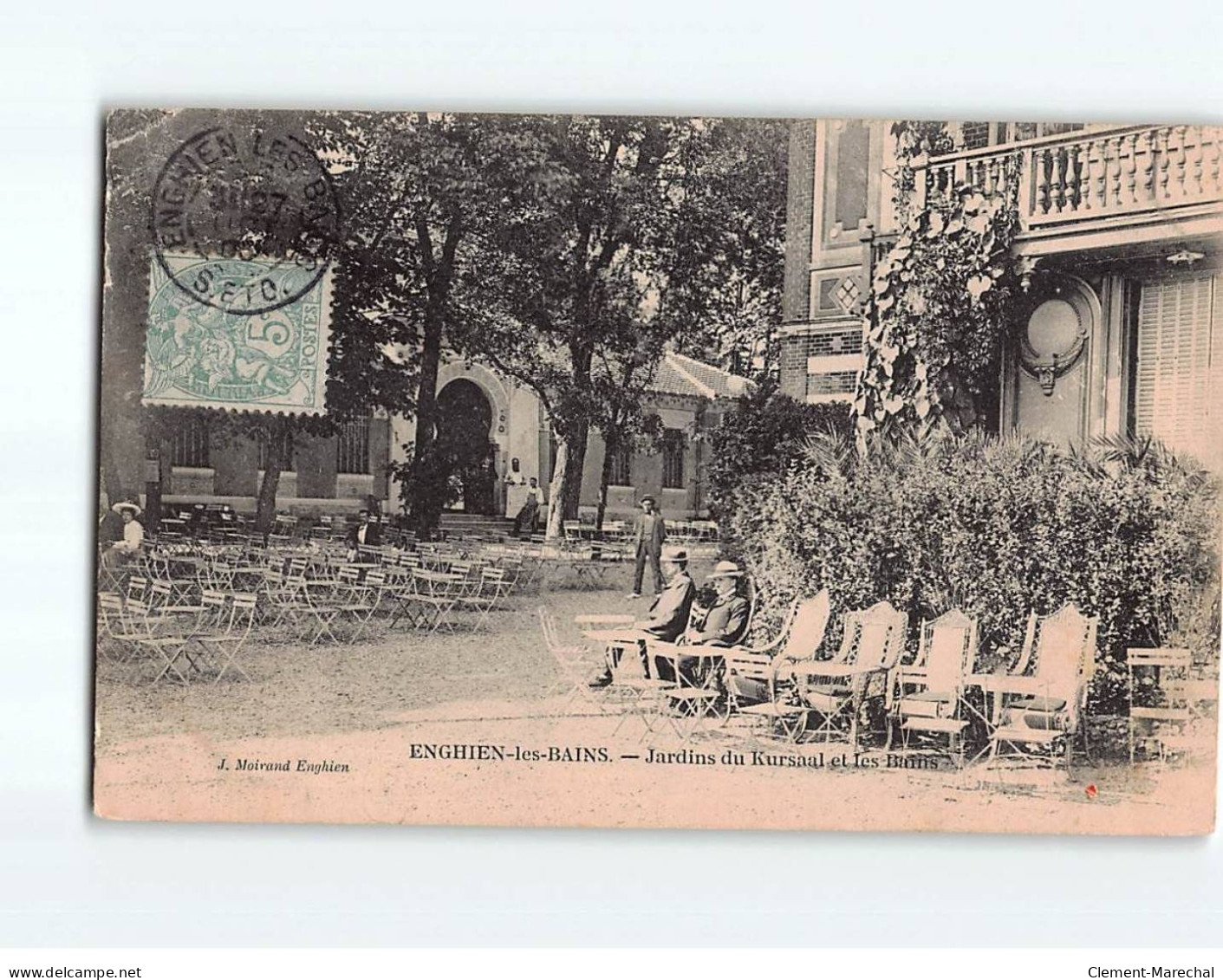 ENGHIEN LES BAINS : Jardins Du Kursaal Et Les Bains - état - Enghien Les Bains