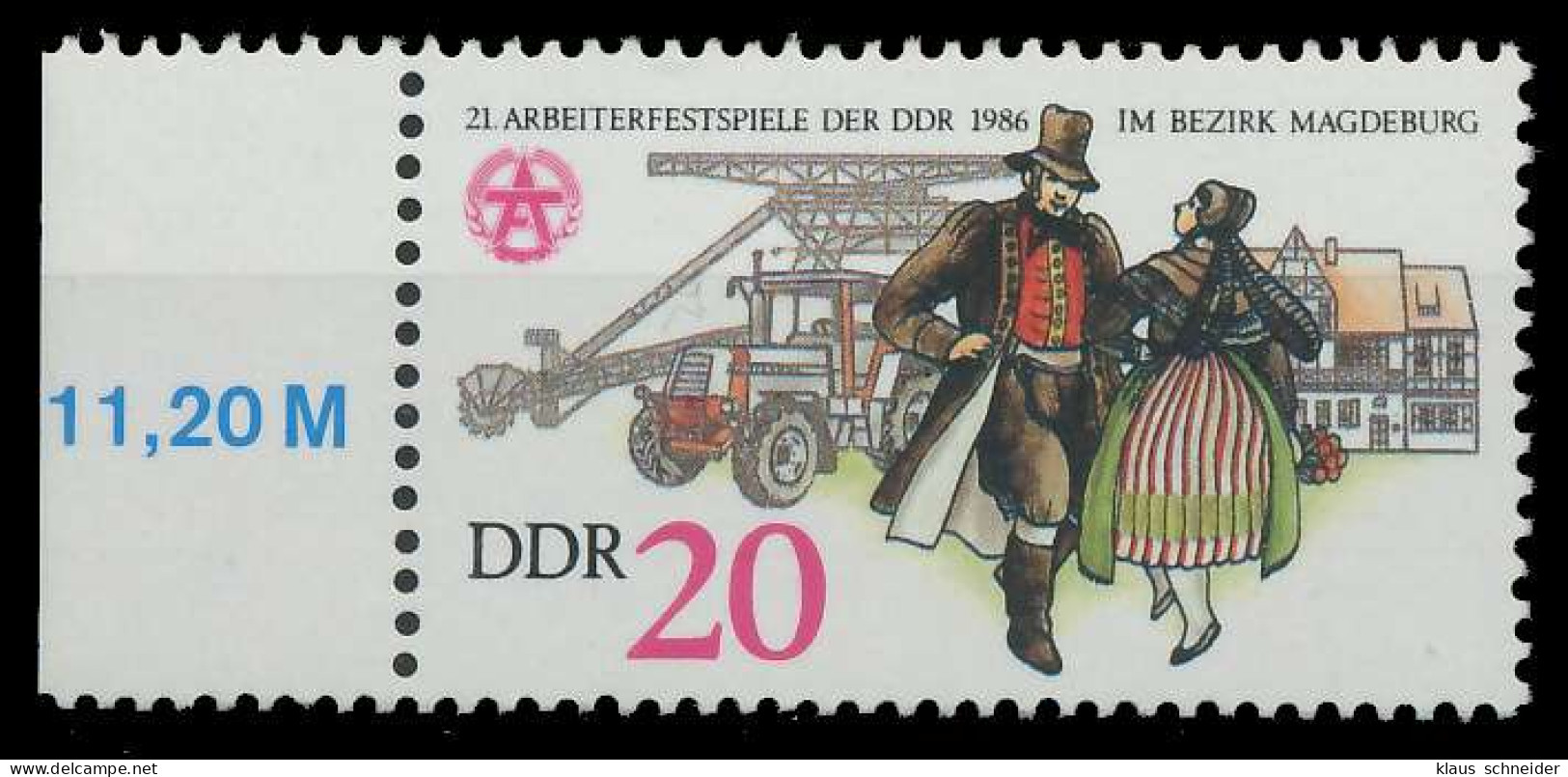 DDR 1986 Nr 3028 Postfrisch SRA X0D29BE - Neufs