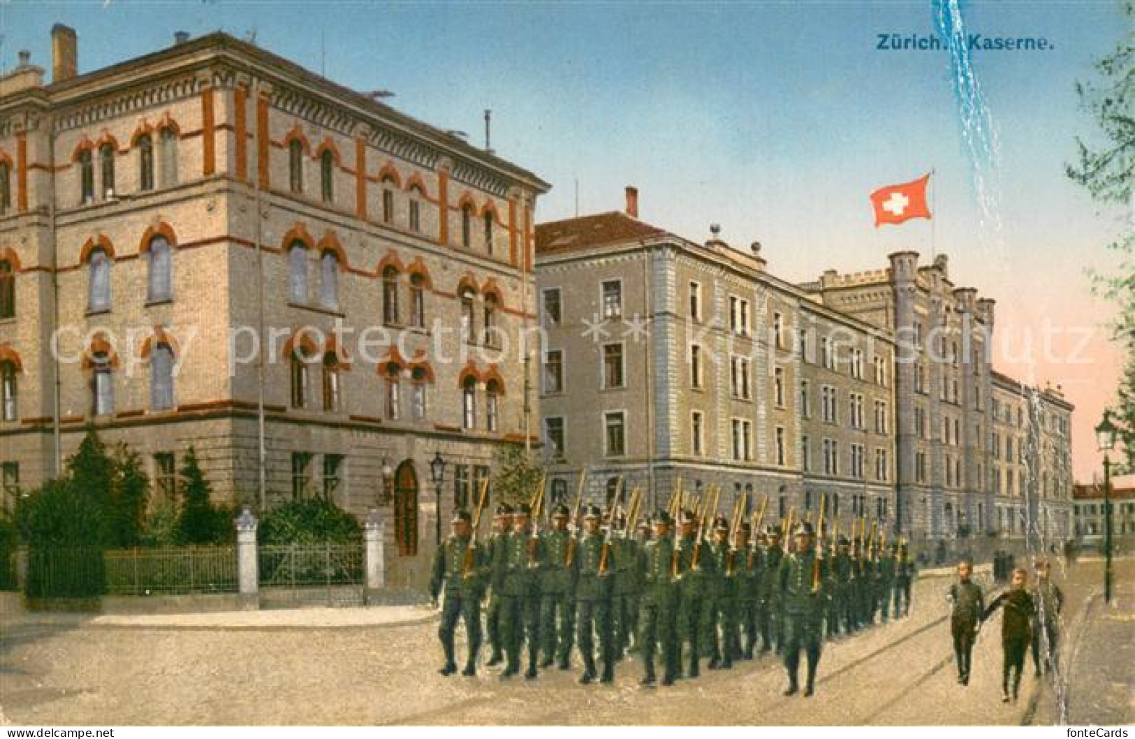 13755719 Zuerich ZH Kaserne Soldaten Beim Exerzieren  Zuerich ZH - Other & Unclassified