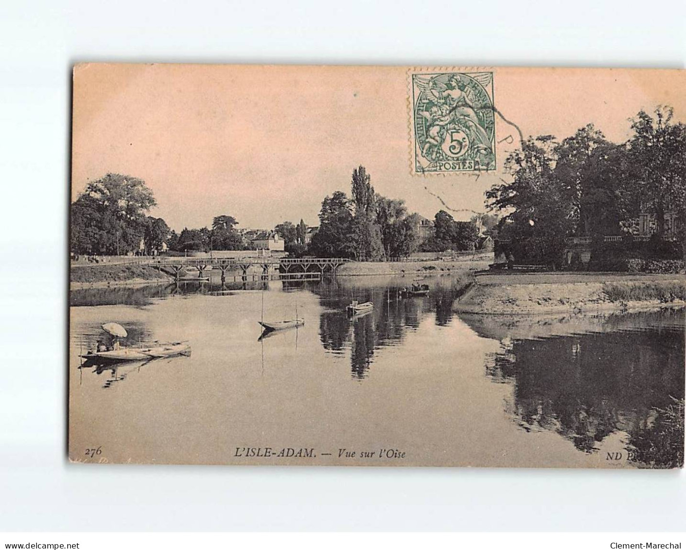 L'ISLE ADAM : Vue Sur L'Oise - état - L'Isle Adam