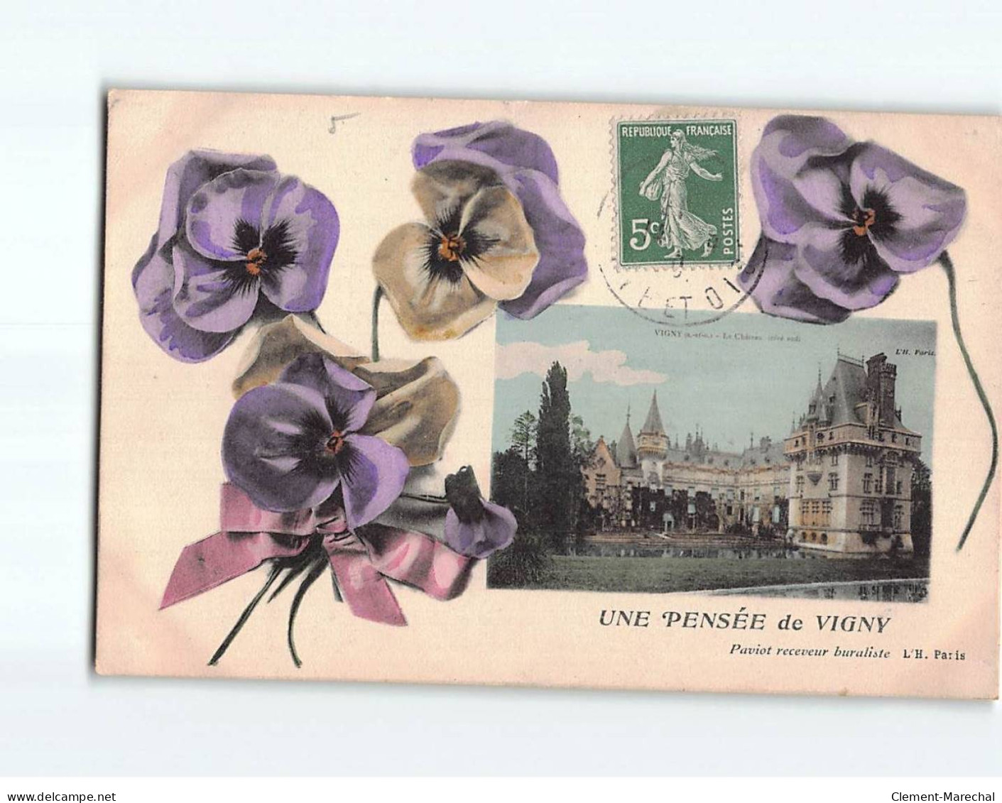 VIGNY : Carte Souvenir, Le Château - Très Bon état - Vigny