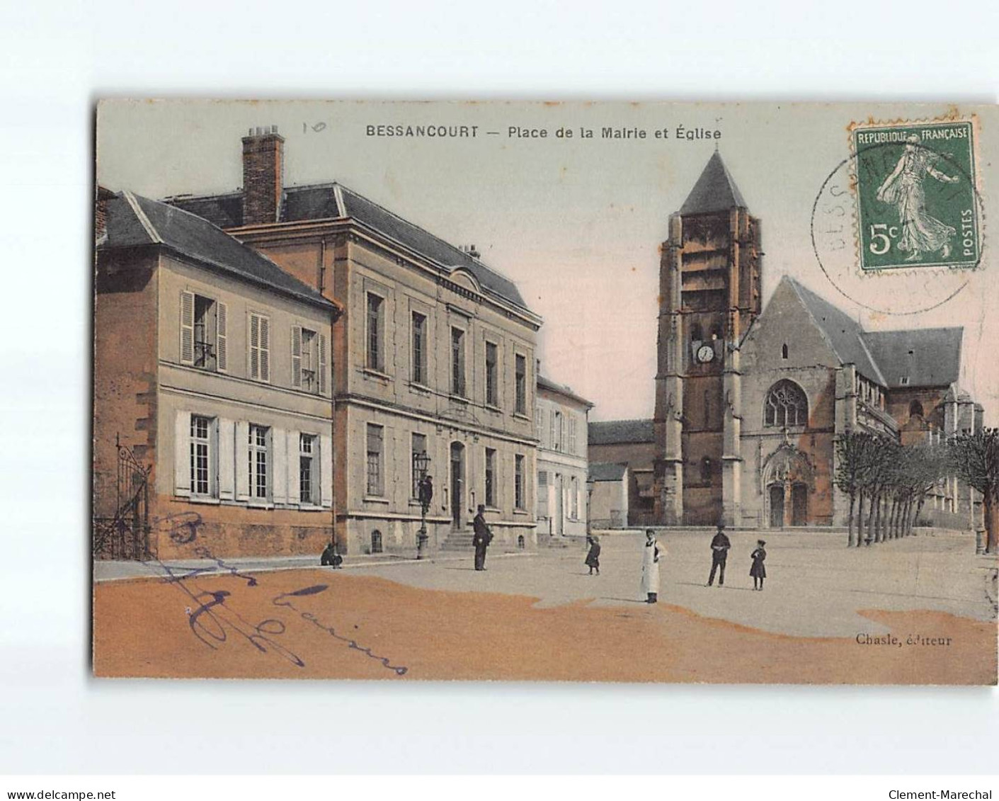 BESSANCOURT : Place De La Mairie Et L'Eglise - Très Bon état - Autres & Non Classés
