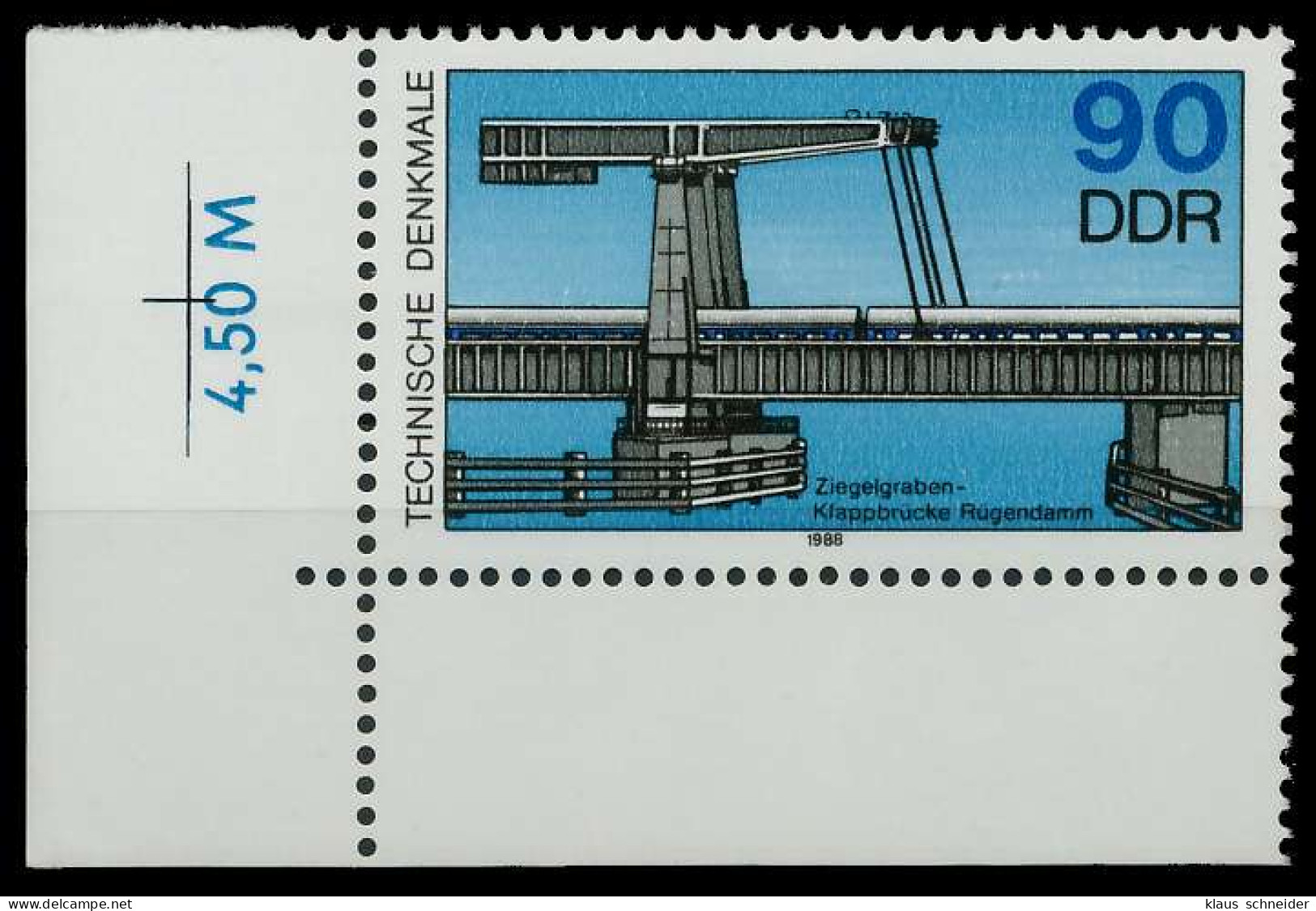 DDR 1988 Nr 3207 Postfrisch ECKE-ULI X0DE122 - Ungebraucht