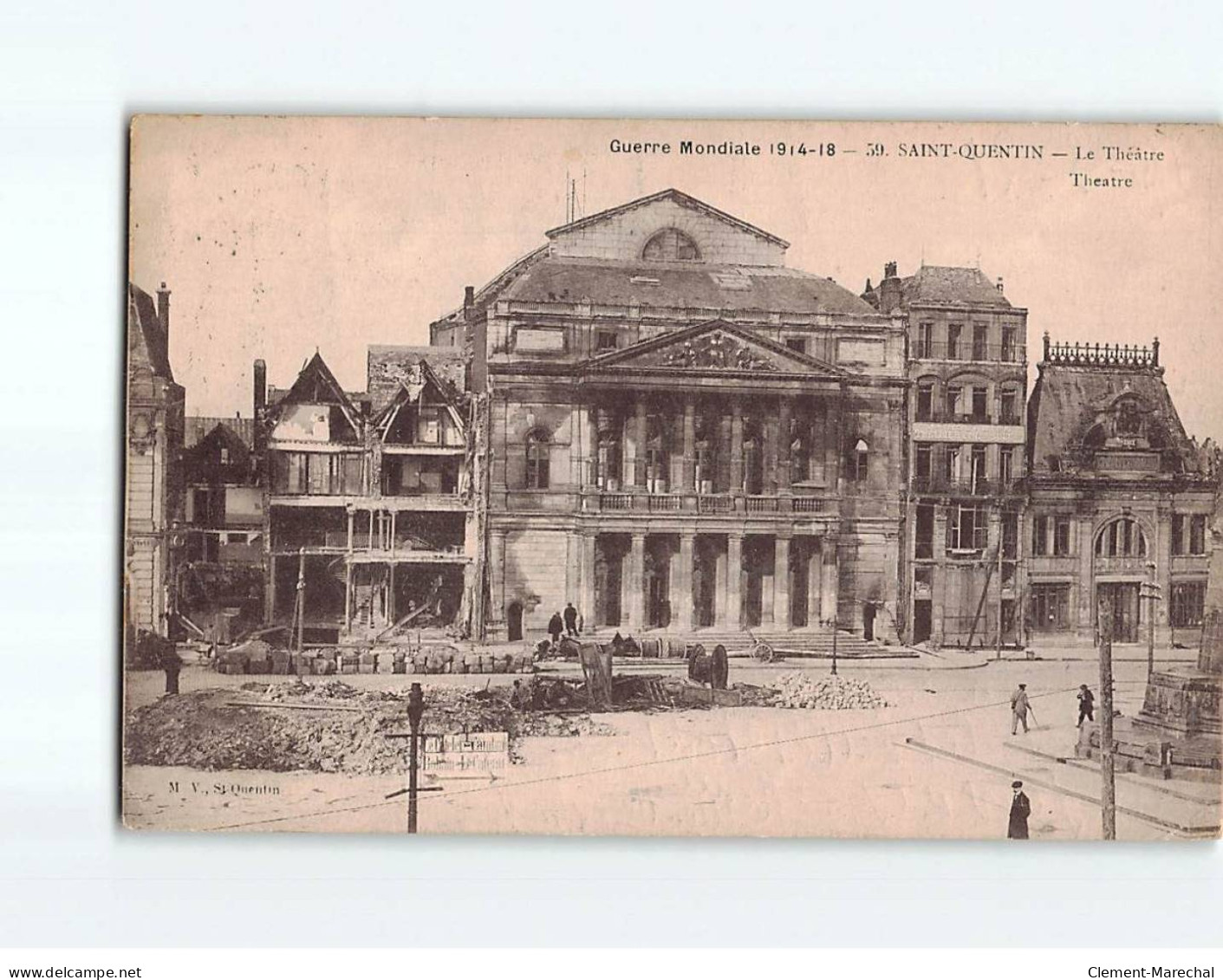 SAINT QUENTIN : Guerre Mondiale, Le Théâtre - état - Saint Quentin