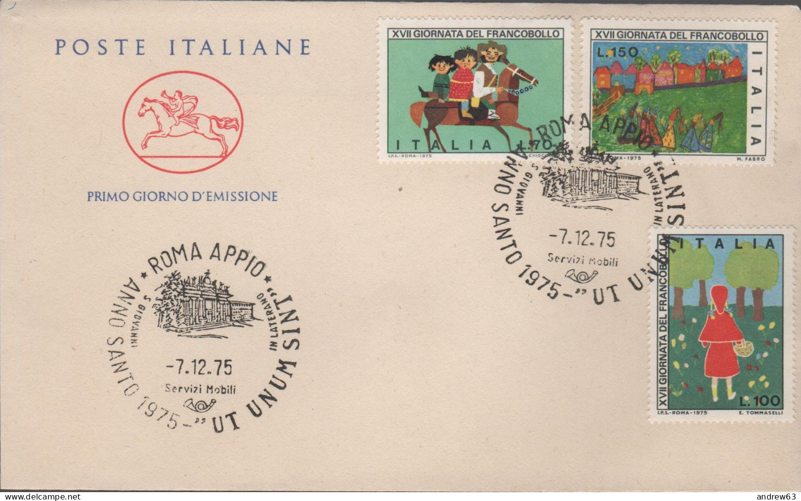 ITALIA - ITALIE - ITALY - 1975 - 17ª Giornata Del Francobollo - FDC Cavallino - FDC