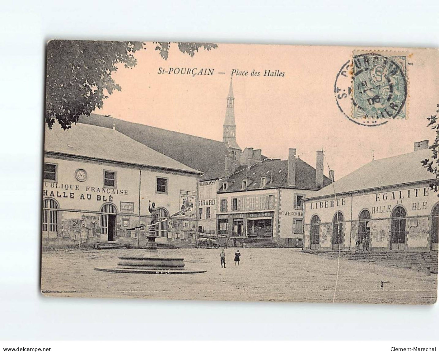 SAINT POURCAIN : Place Des Halles - état - Altri & Non Classificati