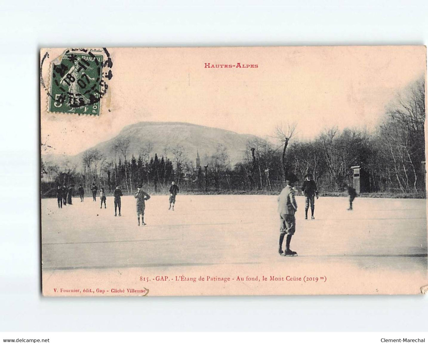 GAP : L'Etang De  Patinage, Au Fond, Le Mont Ceüse - état - Gap