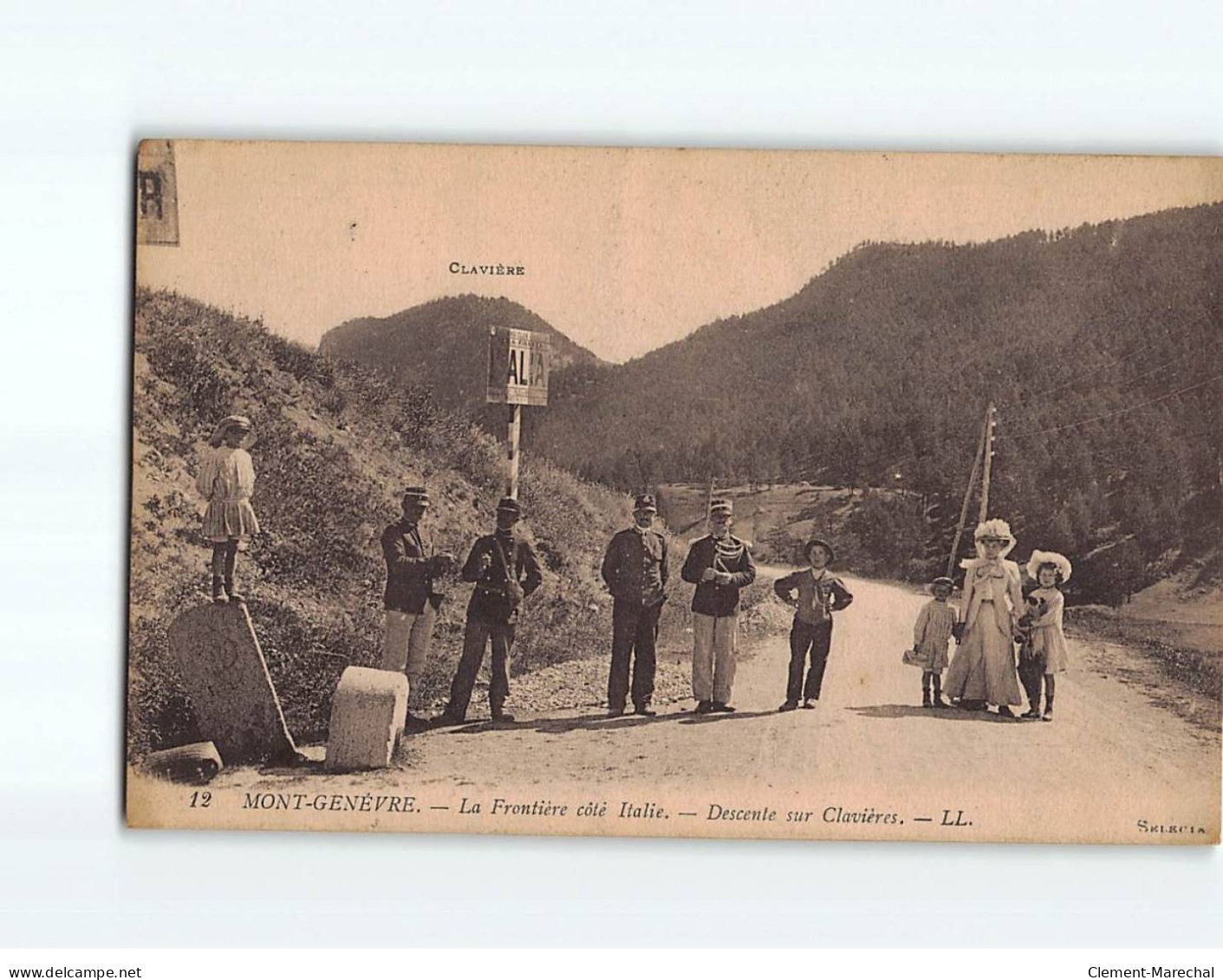 MONT GENEVRE : La Frontière Côté Italie, Descente Sur Clavières - Très Bon état - Sonstige & Ohne Zuordnung