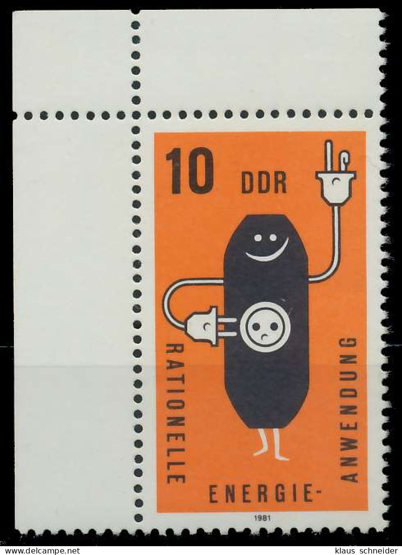DDR 1981 Nr 2601KB Postfrisch ECKE-OLI SBB002A - Ongebruikt