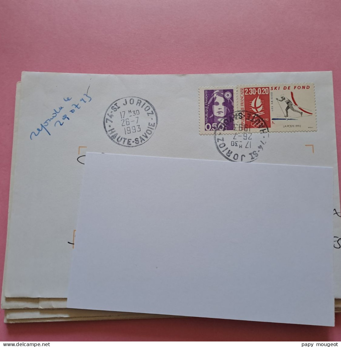 CAD Saint Jorioz (74) 26-07-1993 - Manual Postmarks