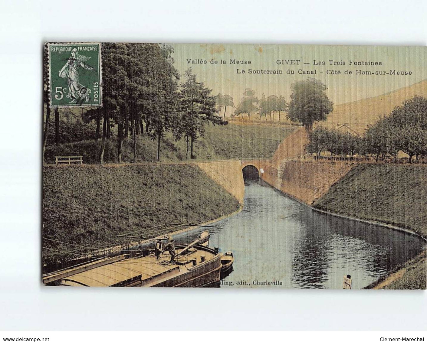 GIVET : Les Trois Fontaines, Le Souterrain Du Canal, Côté De Ham-sur-Meuse - état - Givet