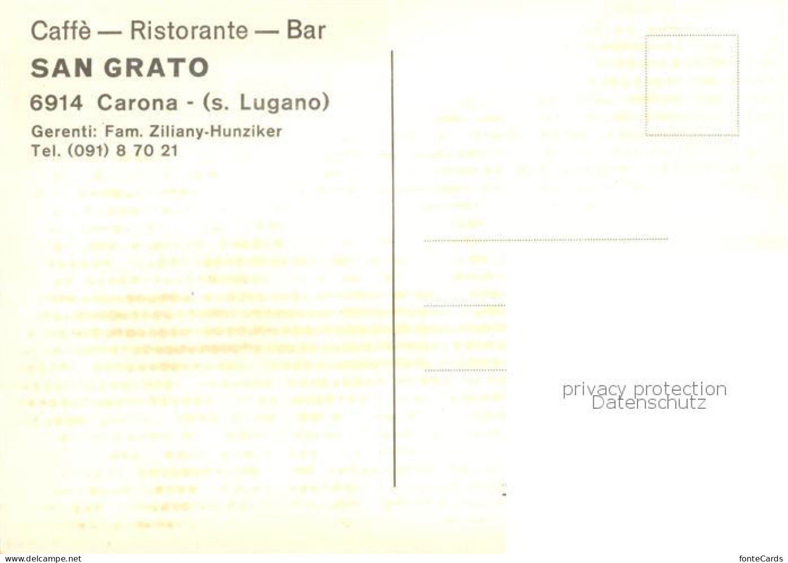 13755279 Carona Lago Di Lugano Caffe Ristorante Bar San Grato Panorama  - Other & Unclassified