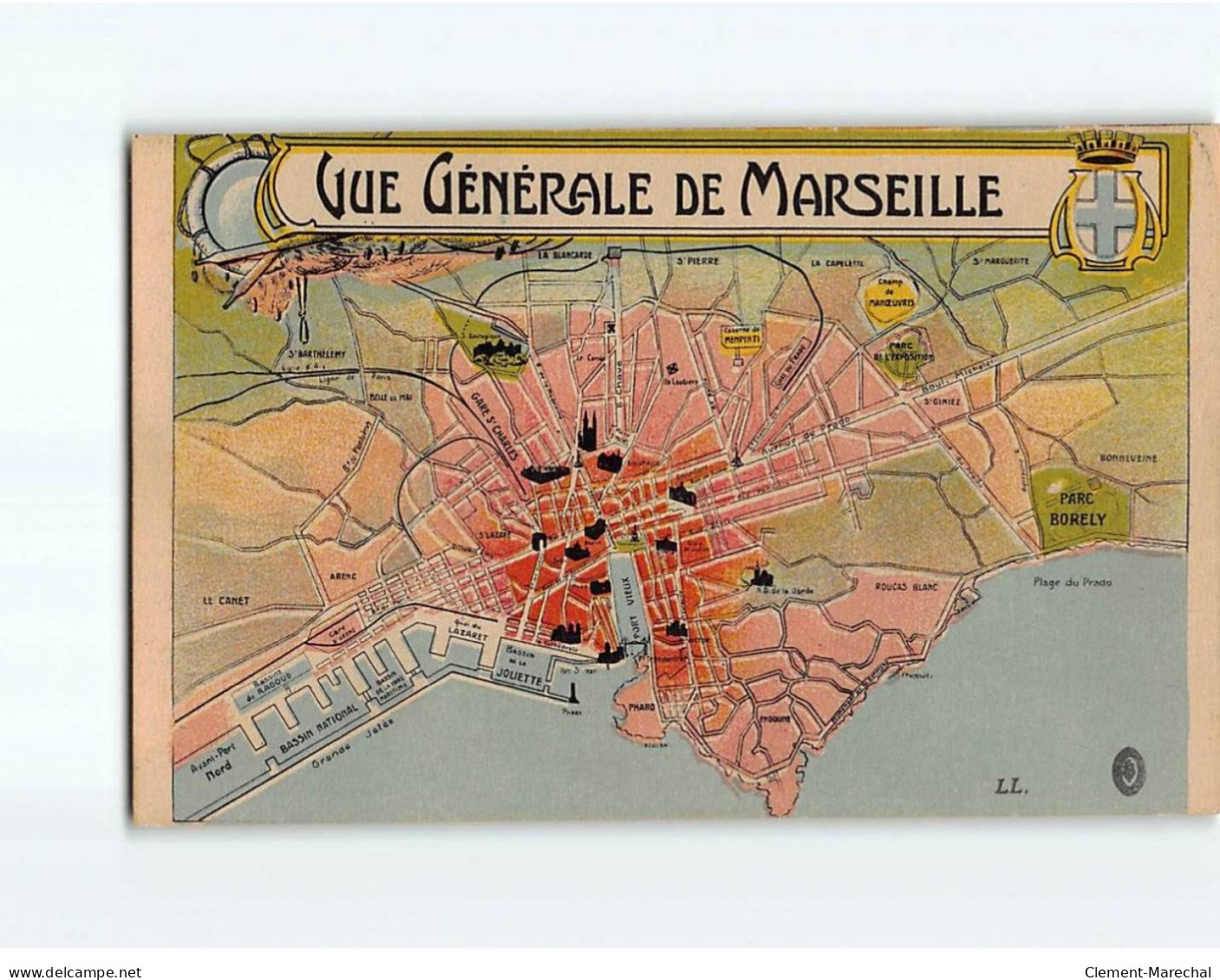 MARSEILLE : Vue Générale - Très Bon état - Zonder Classificatie