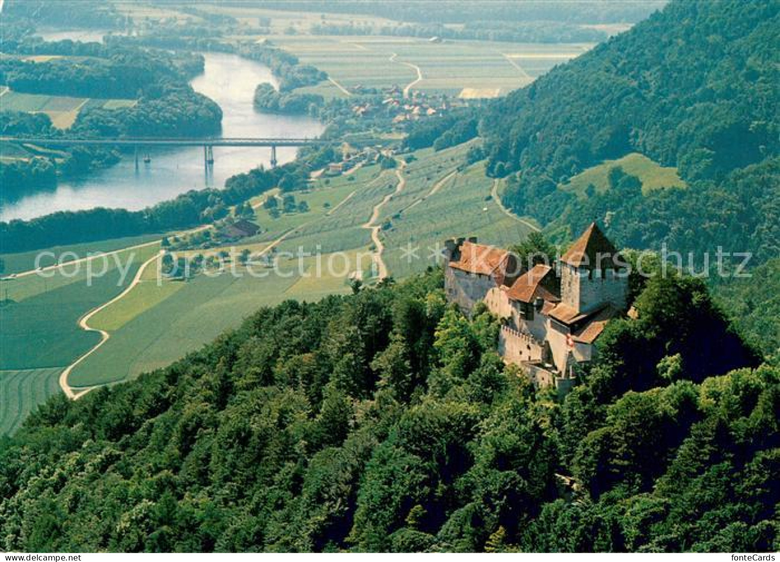 13754697 Stein Rhein SH Burg Hohenklingen Fliegeraufnahme  - Andere & Zonder Classificatie