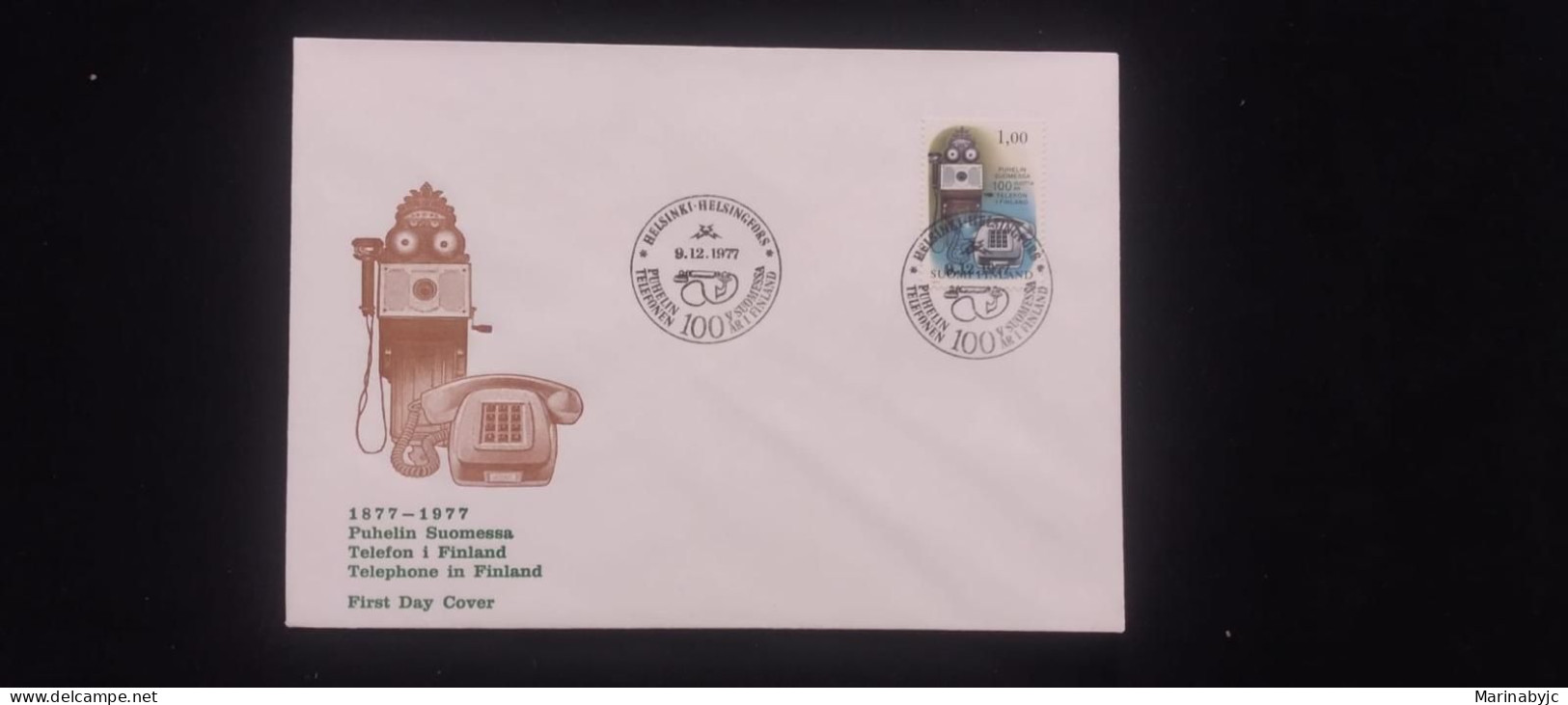 C) 1977. FINLAND. FDC. CENTENARY OF THE TELEPHONE. XF - Autres - Europe