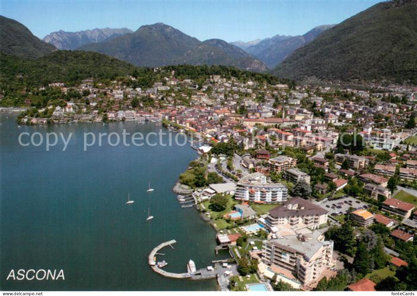 13753747 Ascona Lago Maggiore Fliegeraufnahme Ascona Lago Maggiore - Altri & Non Classificati