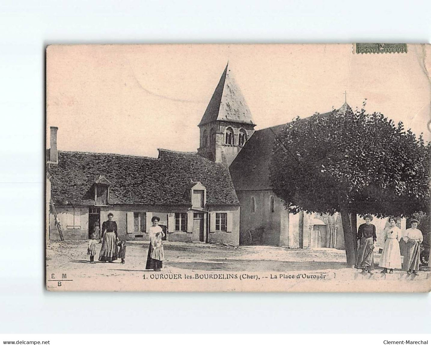 OUROUER LES BOURDELINS : La Place D'Ourouër - état - Altri & Non Classificati