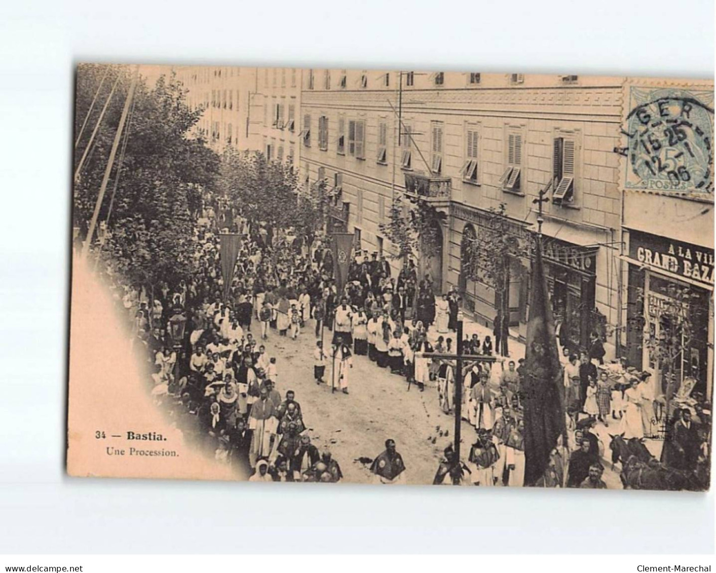 BASTIA : Une Procession - état - Bastia