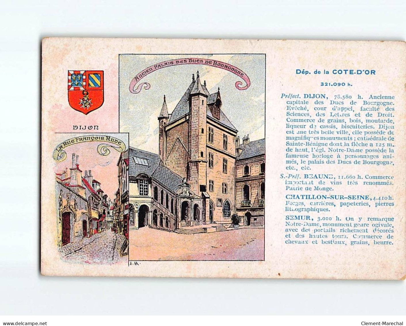 DIJON : La Rue François Ruve, Ancien Palais Des Ducs De Bourgogne - état - Dijon