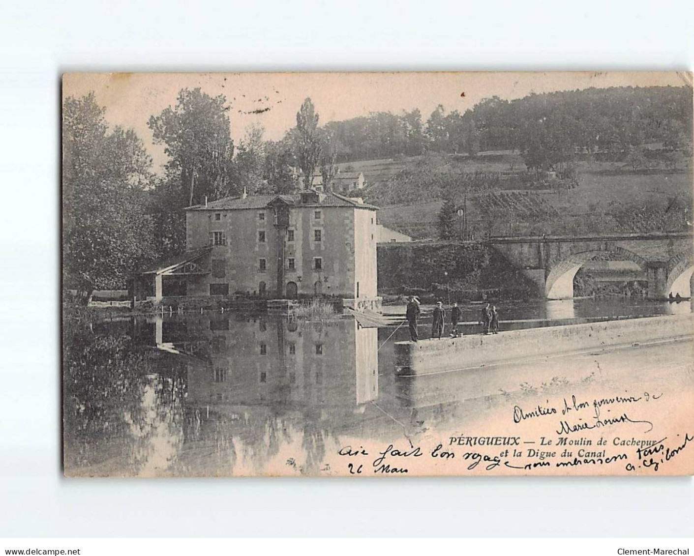 PERIGUEUX : Le Moulin De Cachepur Et La Digue Du Canal - état - Périgueux