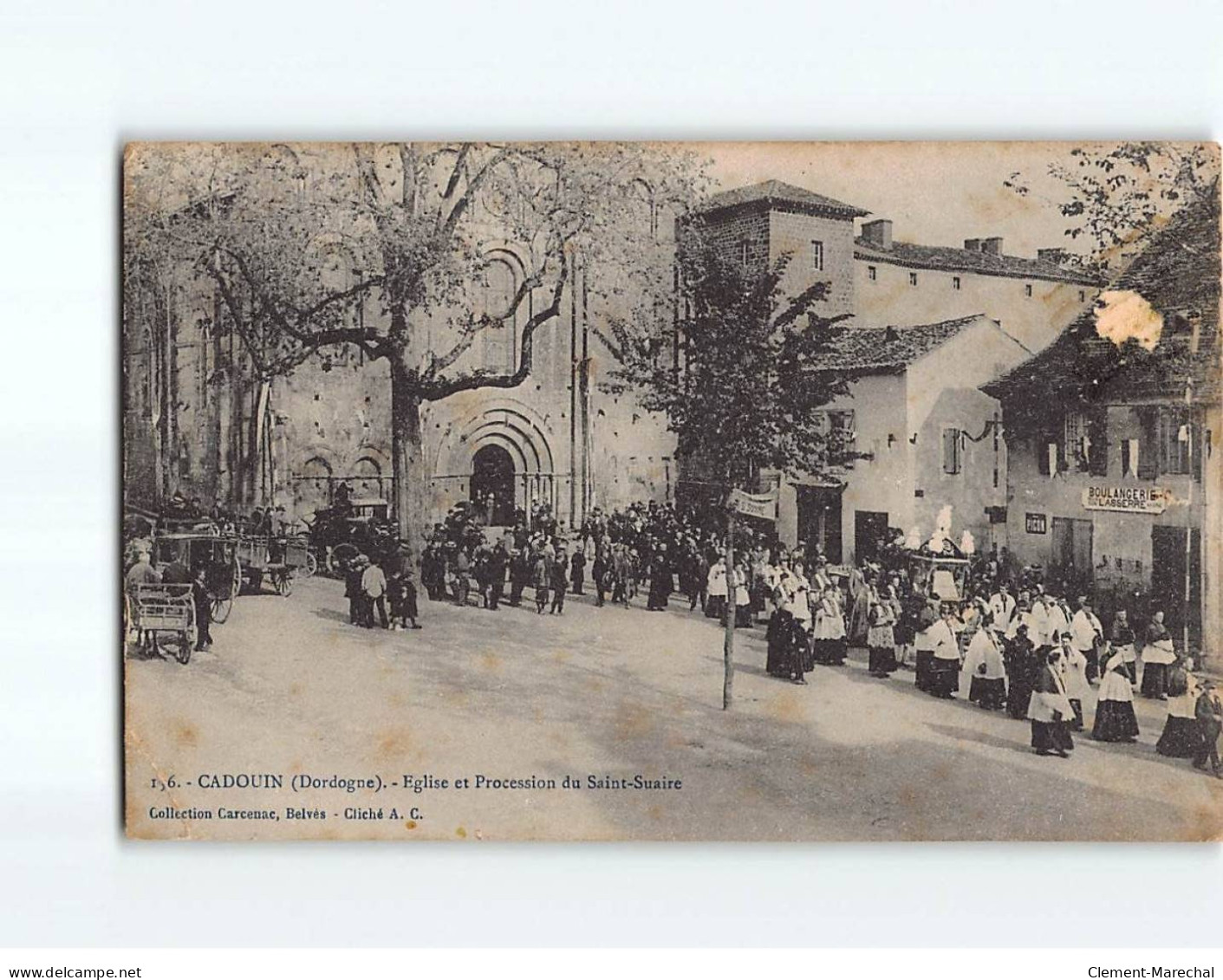 CADOUIN : Eglise Et Procession Du Saint-Suaire - état - Autres & Non Classés