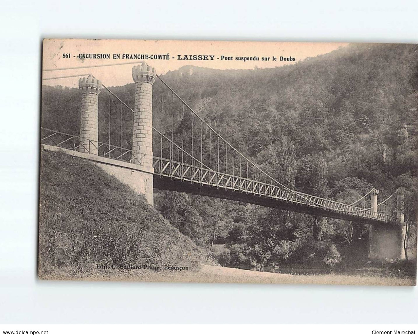 LAISSEY : Pont Suspendu Sur Le Doubs - Très Bon état - Altri & Non Classificati