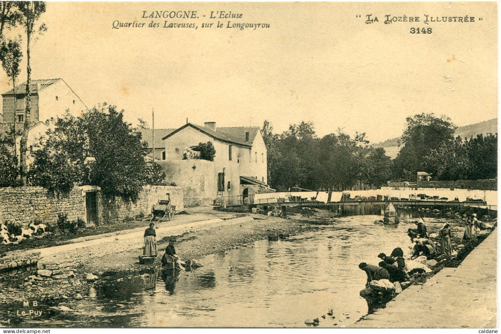 -48 - LOZERE -    LANGOGNE - L'Ecluse Quartier Des Laveuses Sur Le  Lougouyrou - Langogne