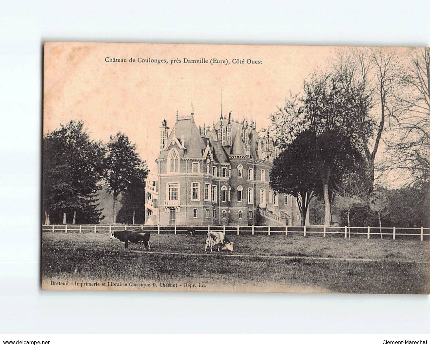 Château De Coulonges, Près Damville - état ( Partiellement Décollée ) - Andere & Zonder Classificatie