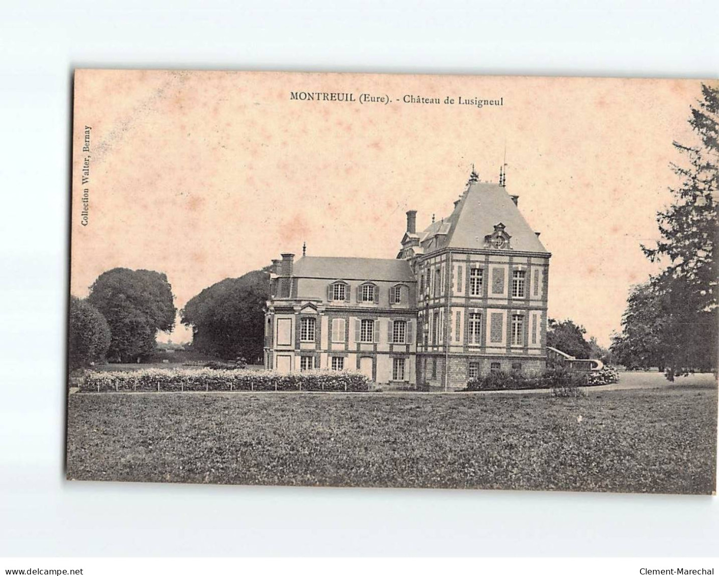 MONTREUIL : Château De Lusigneul - état ( Partiellement Décollée ) - Autres & Non Classés