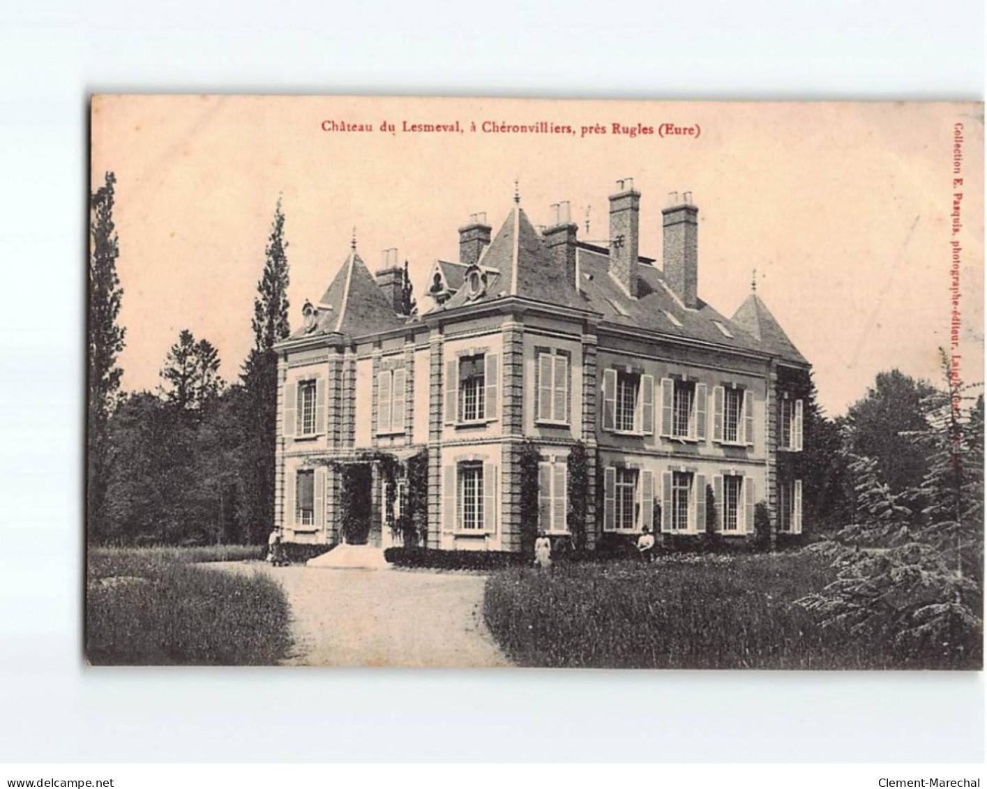 Château De Lesmeval, à Chéronvilliers, Près Rugles - état ( Partiellement Décollée ) - Autres & Non Classés