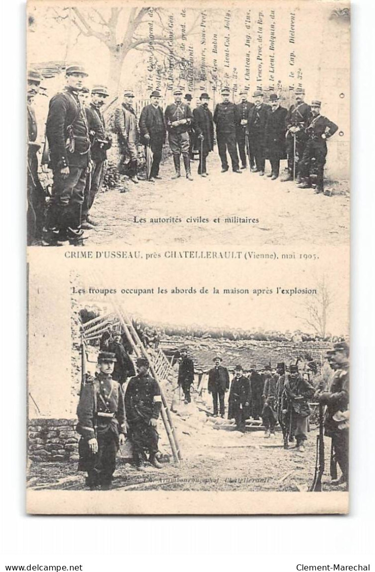 Crime D'Usseau Près CHATELLERAULT - Mai 1905 - Les Troupes - Très Bon état - Chatellerault