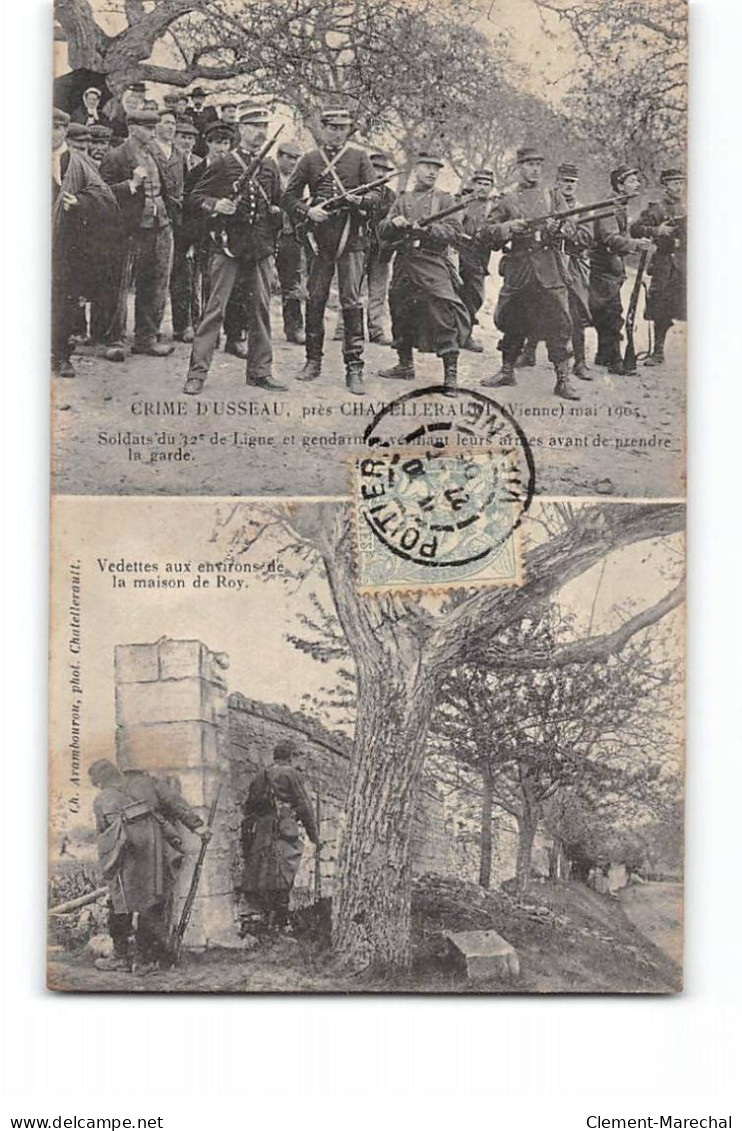 Crime D'Usseau Près CHATELLERAULT - Mai 1905 - Soldats - Très Bon état - Chatellerault