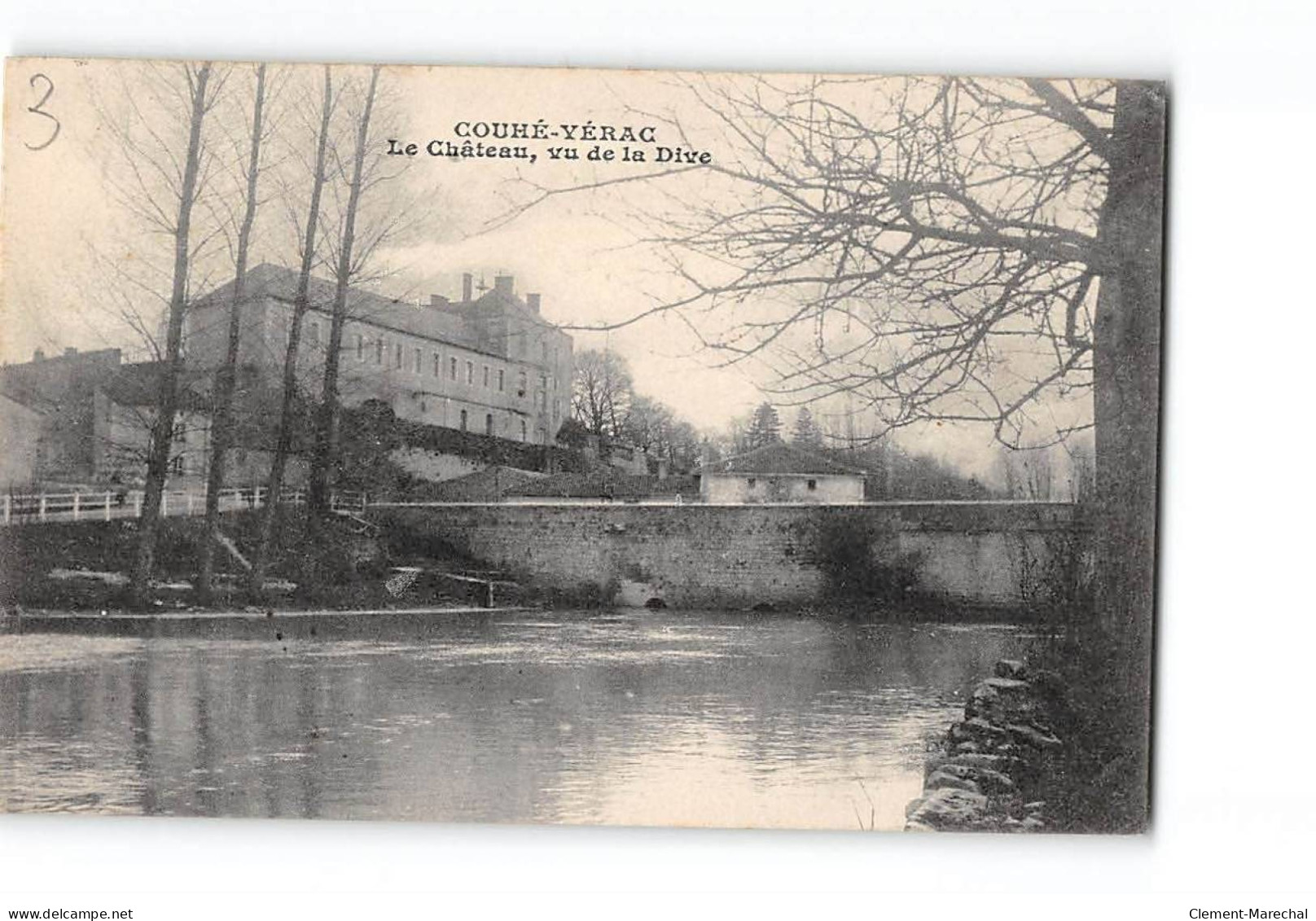 COUHE VERAC - Le Château, Vu De La Dive - Très Bon état - Couhe