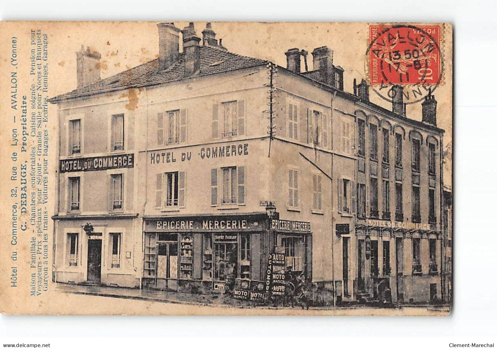 AVALLON - Hôtel Du Commerce - Rue De Lyon - état - Avallon