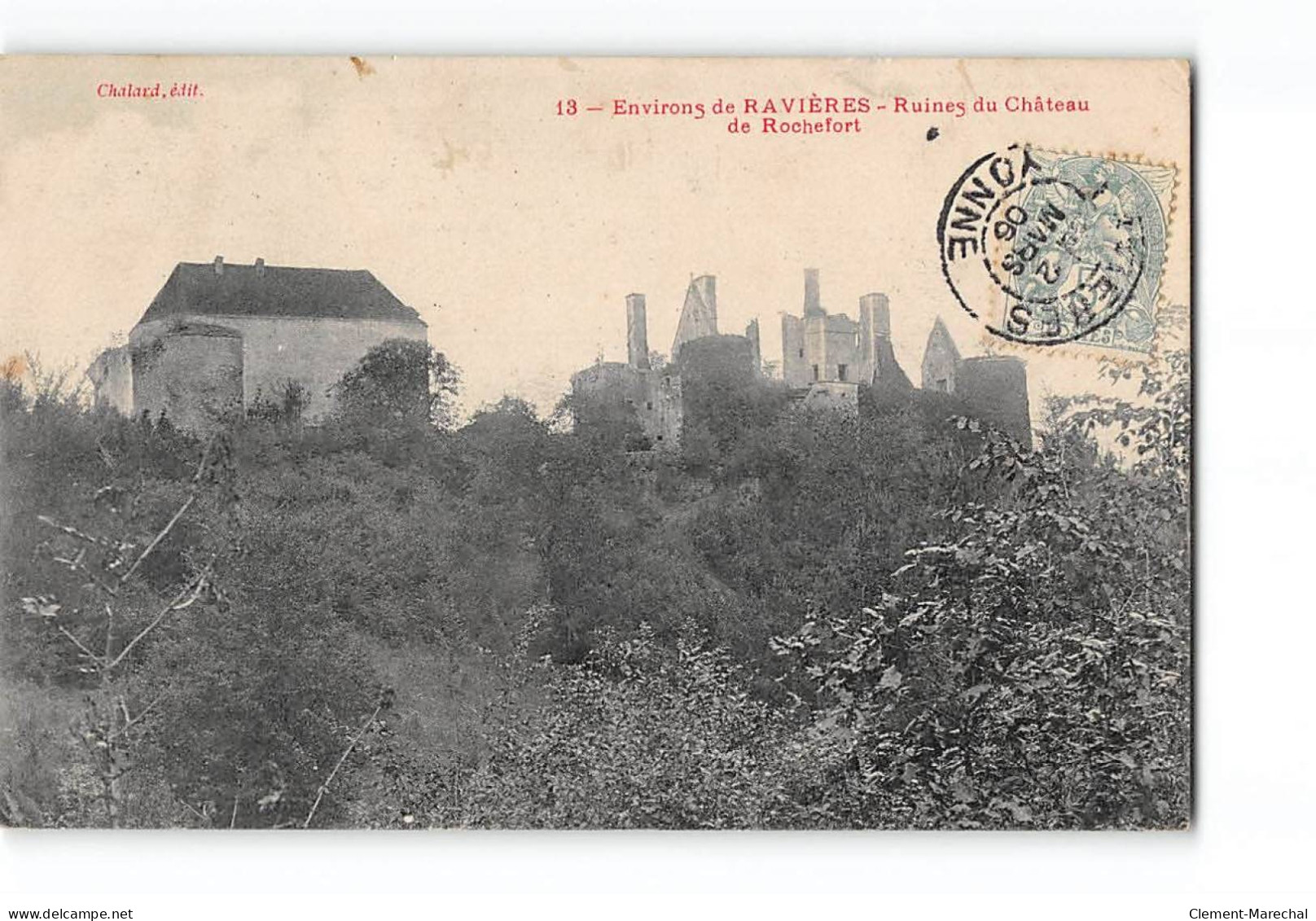 Environs De RAVIERES - Ruines Du Château De Rochefort - Très Bon état - Sonstige & Ohne Zuordnung