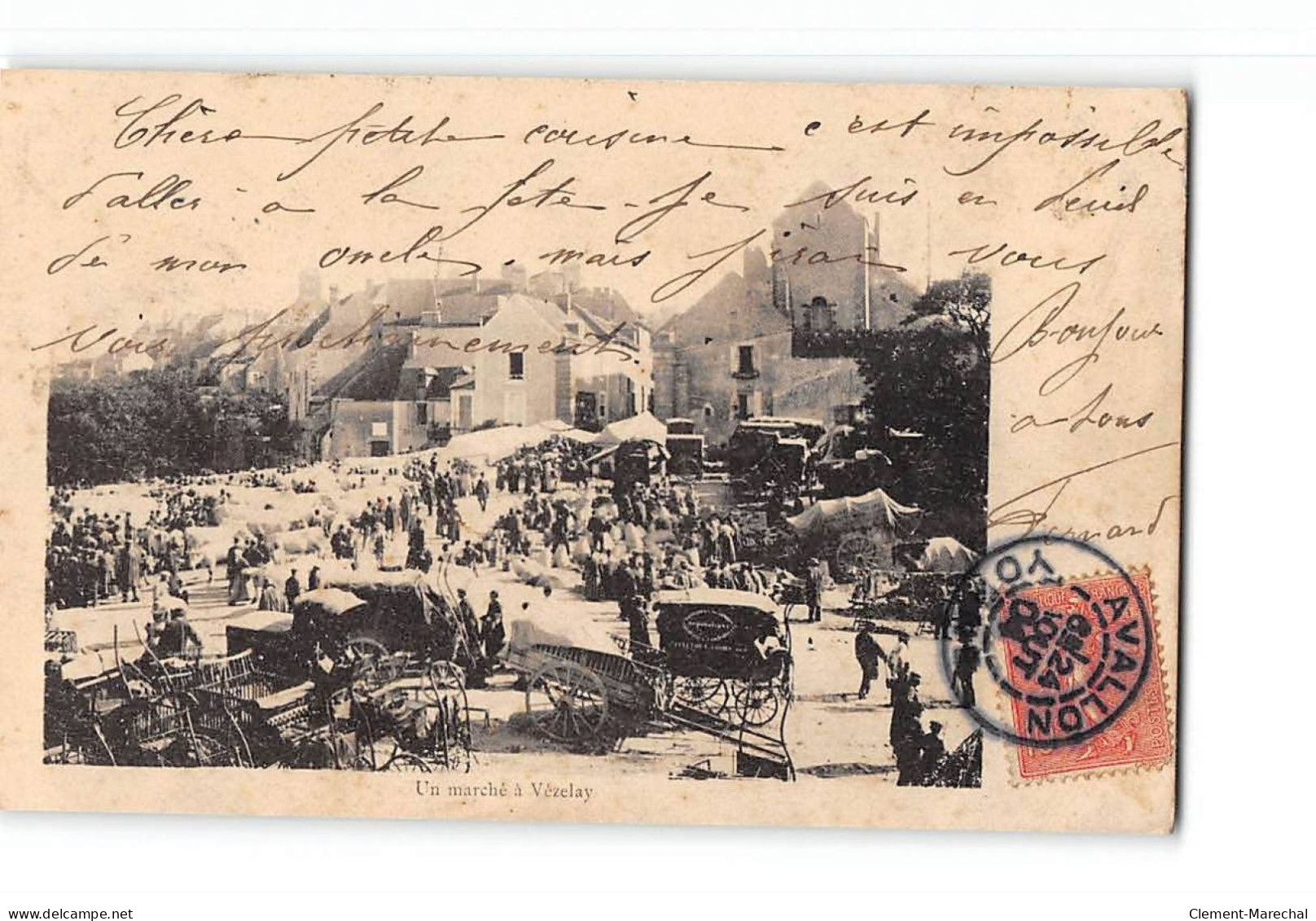 Un Marché à VEZELAY - Très Bon état - Vezelay