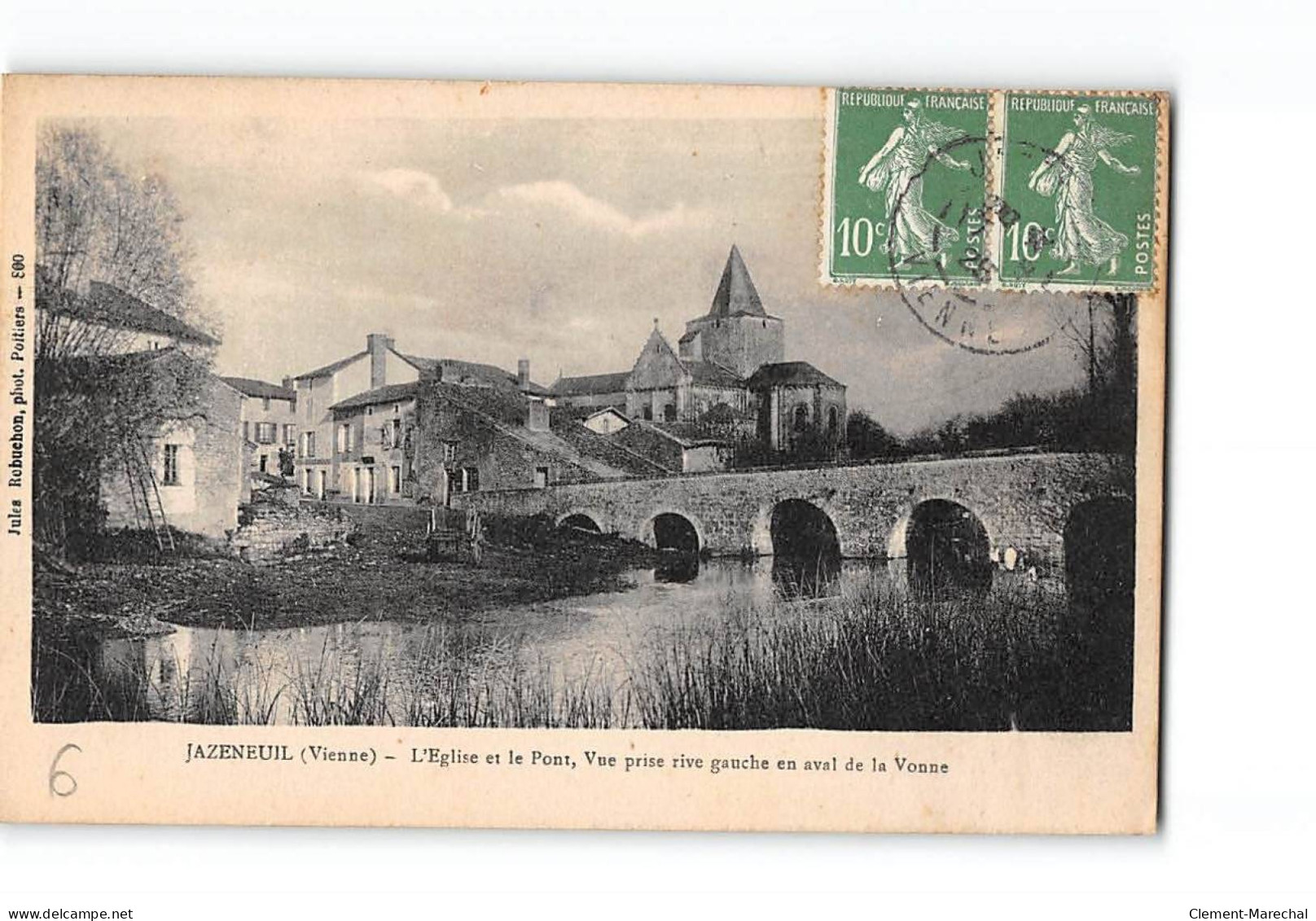 JAZENEUIL - L'Eglise Et Le Pont - Très Bon état - Other & Unclassified